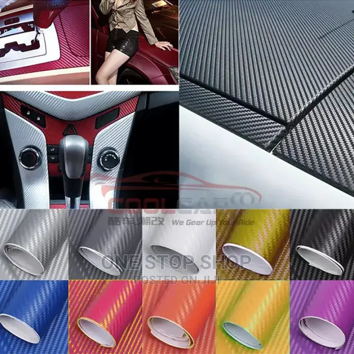 Self Adhesive Coloured Carbon Fibre Vinyl Wrap