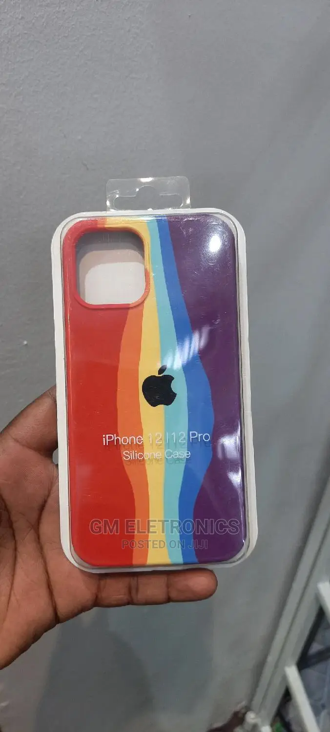 Rainbow Silicone iPhones 12 Back Cases.