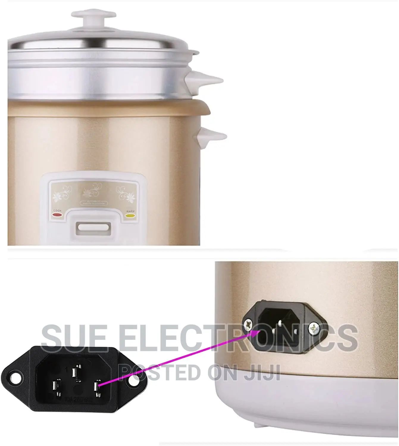 Screw Mount 3 Pins Power Plug