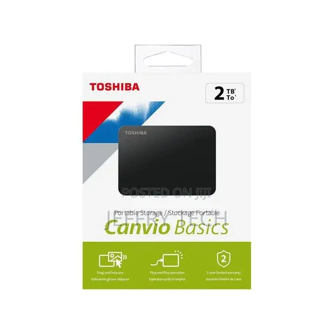 Toshiba Canvio Basics 2TB External Hard Drive USB 3.0