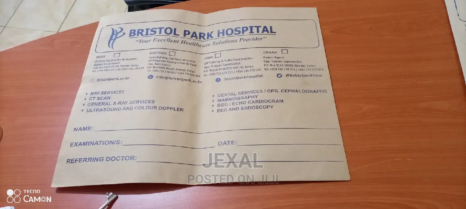 Hospital Envelopes X-ray
