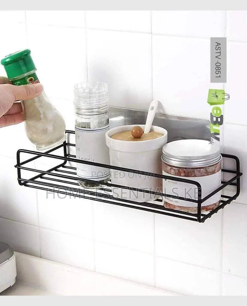 *Bathroom Wall Accessories Rack With Adhesive Sticker