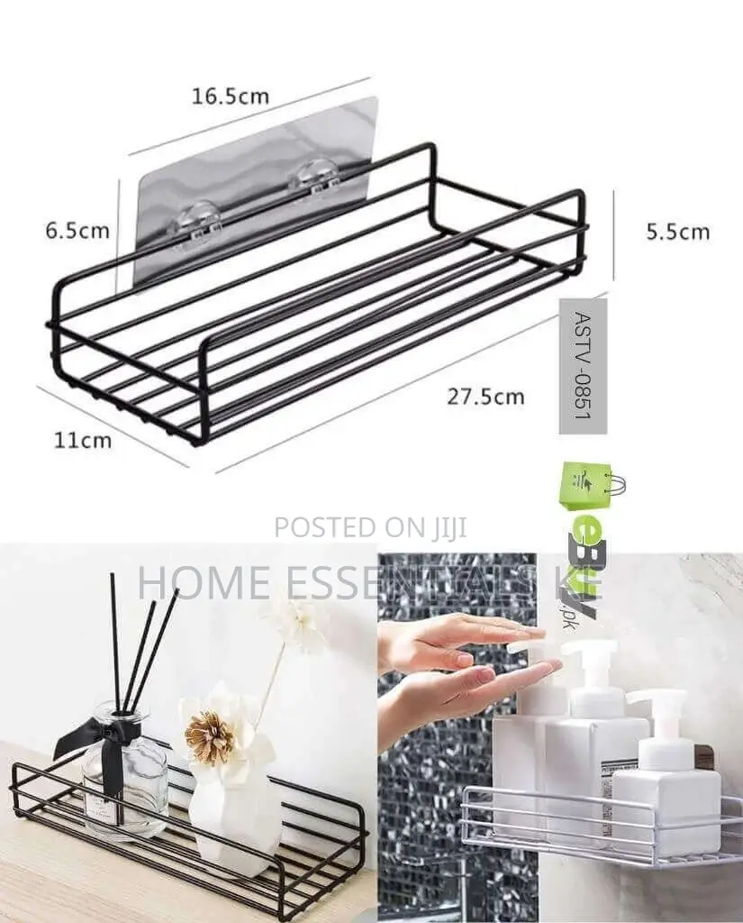 *Bathroom Wall Accessories Rack With Adhesive Sticker