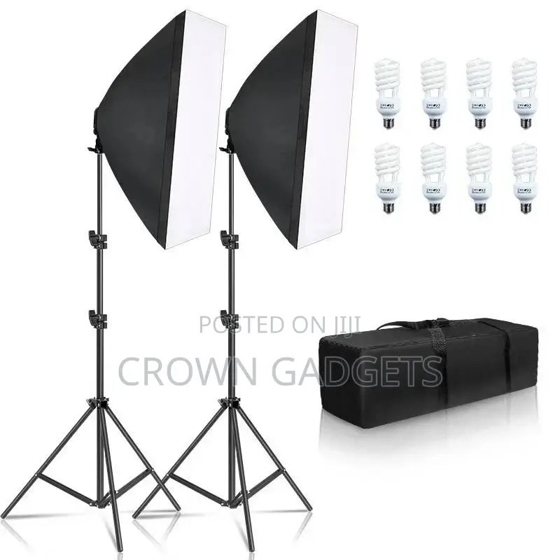 Studio Light Package 4 Lamp Holder Softbox 50x70 With Tripod