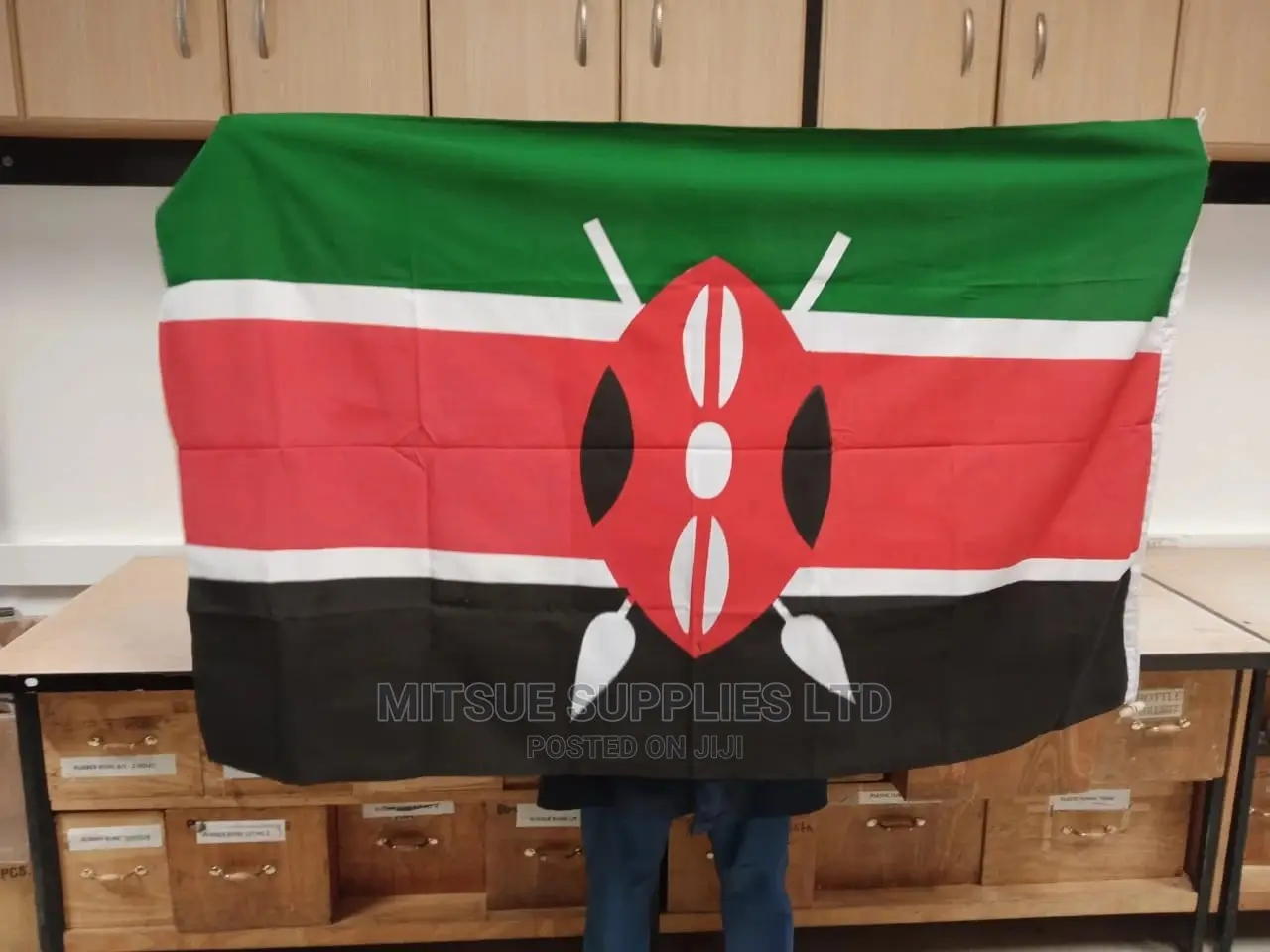 Large Kenyan Flag 40 X 60 Inches