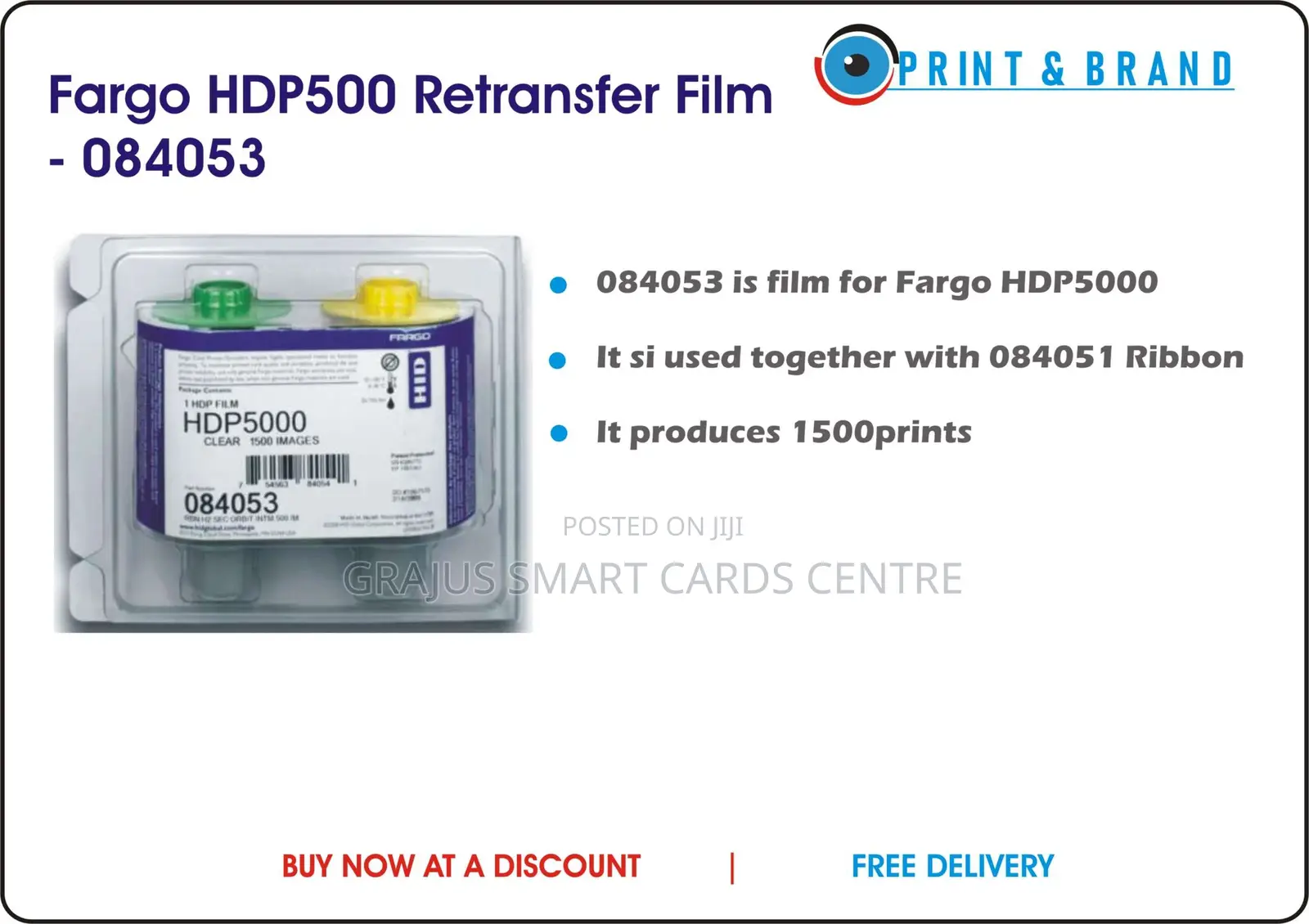 Fargo HDP5000 Printer Film- Prints 1500 Prints