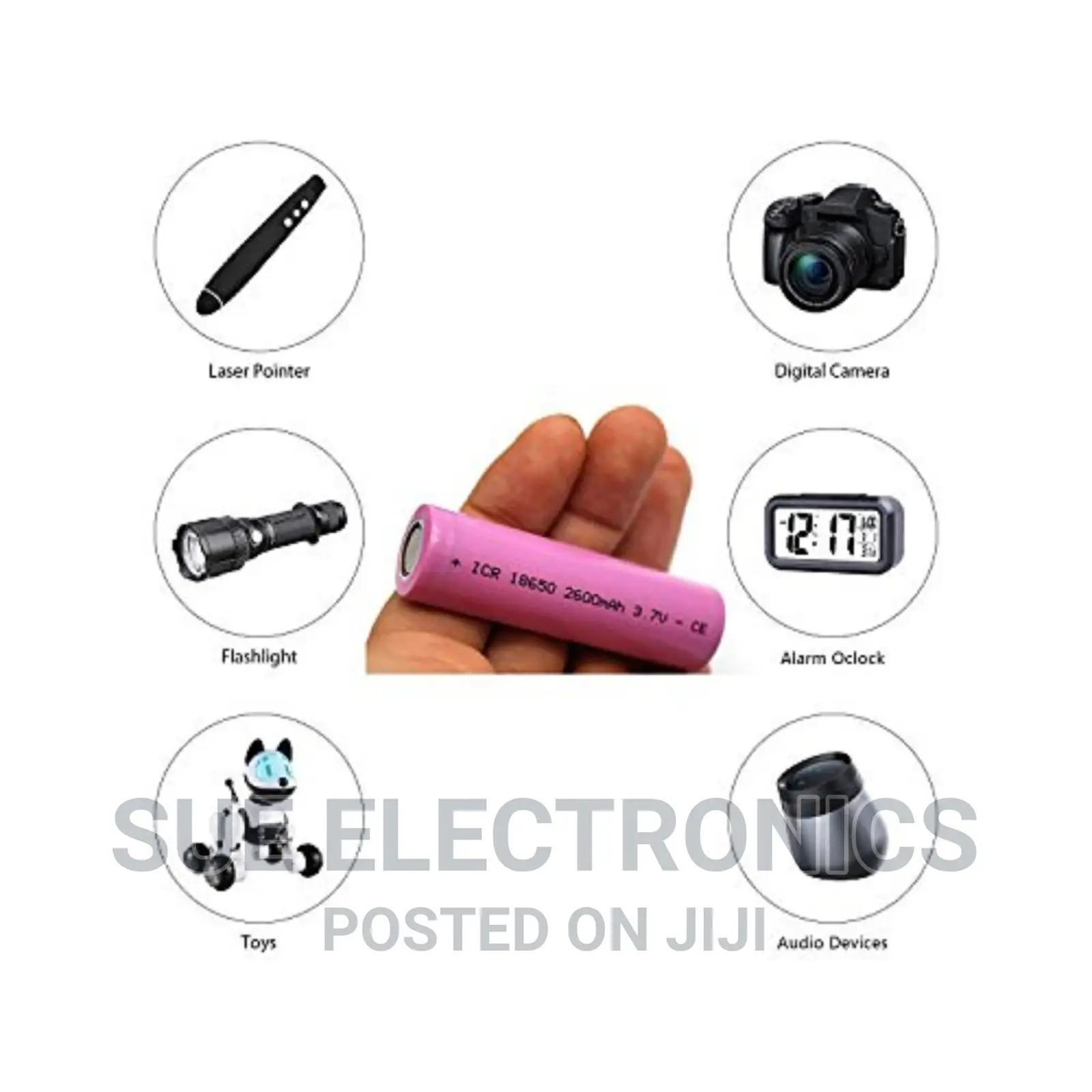 ICR 18650 2600mah 3.7V Rechargeable Li-Ion Battery