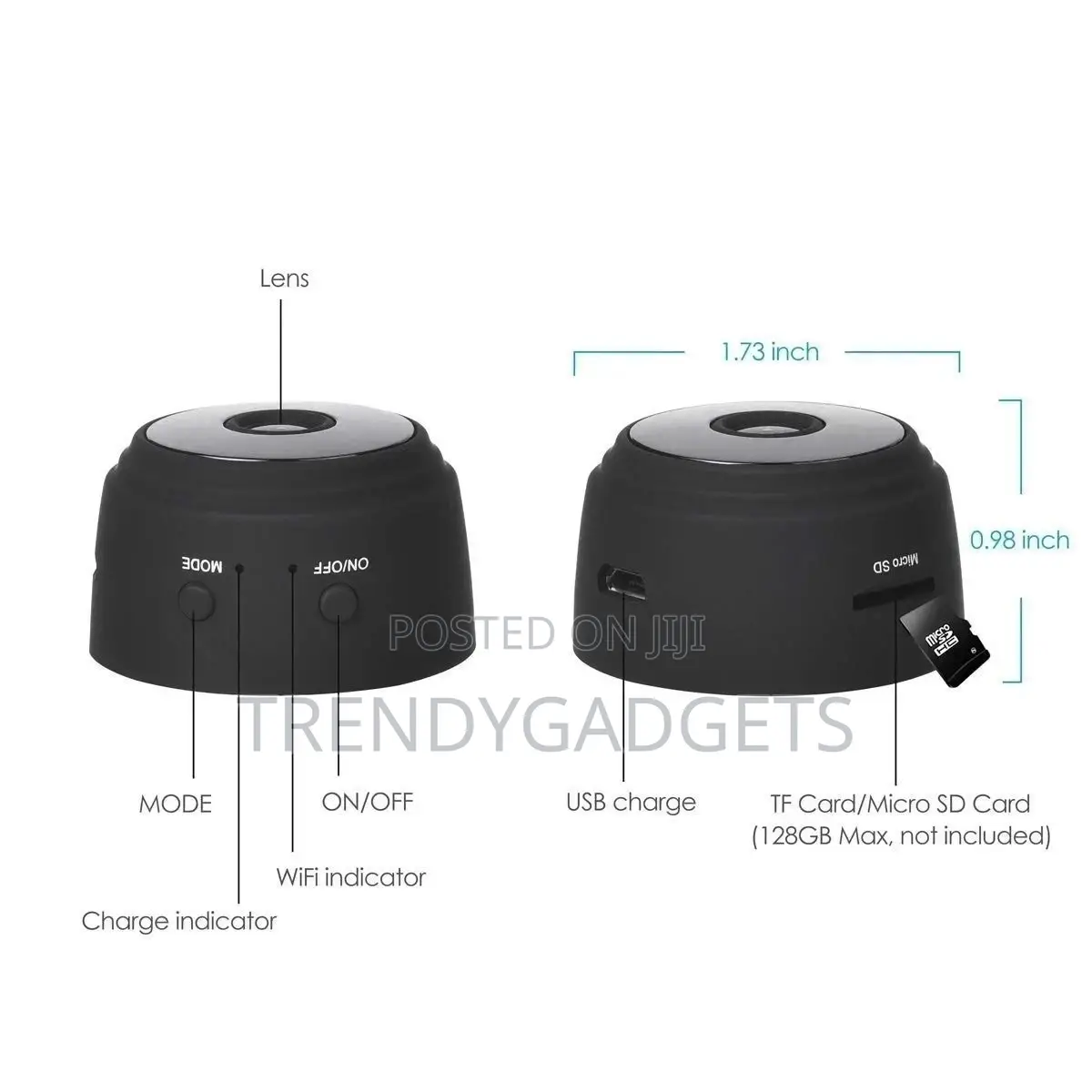 A9 Wifi 1080P Full HD Night Vision Spy Camera for Home