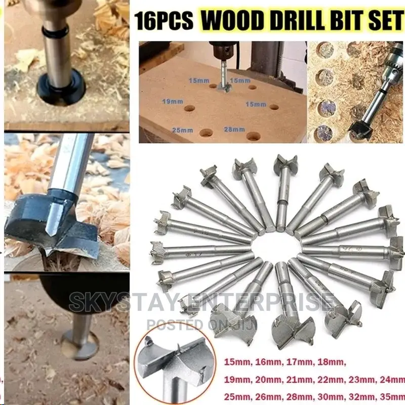 16pcs Malpa Drill Bits