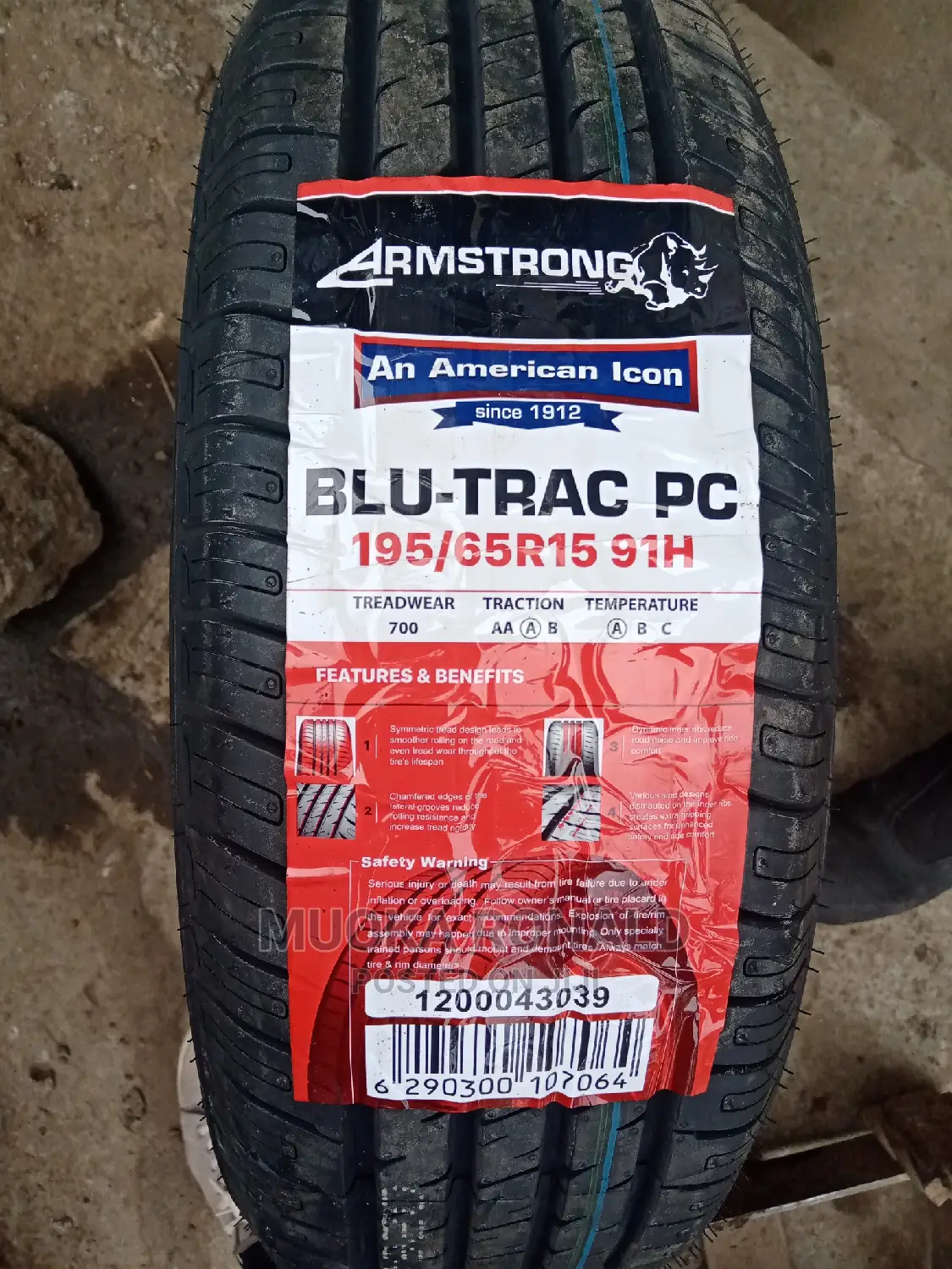 195/65r15 (91h)blu-Trac PC(An American Icon)Made in Thailand
