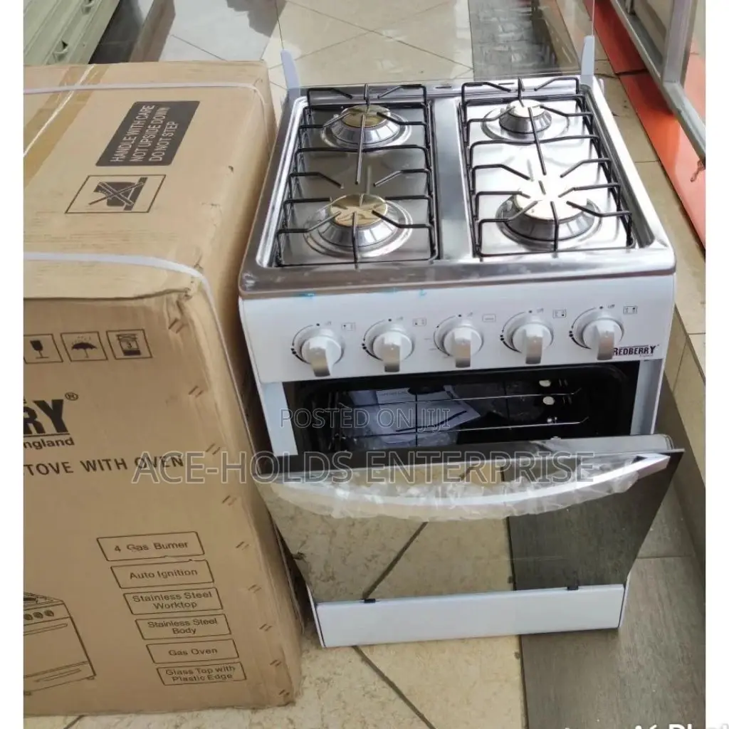 Redberry 4 Gas Cooker Free Standing, Gas Oven