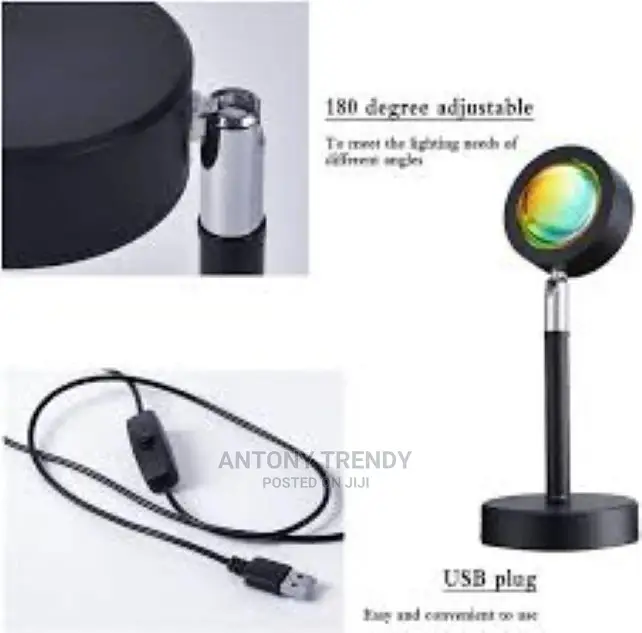 READY STOCK Sunset Projector Lamp Rainbow Led Night Light Su
