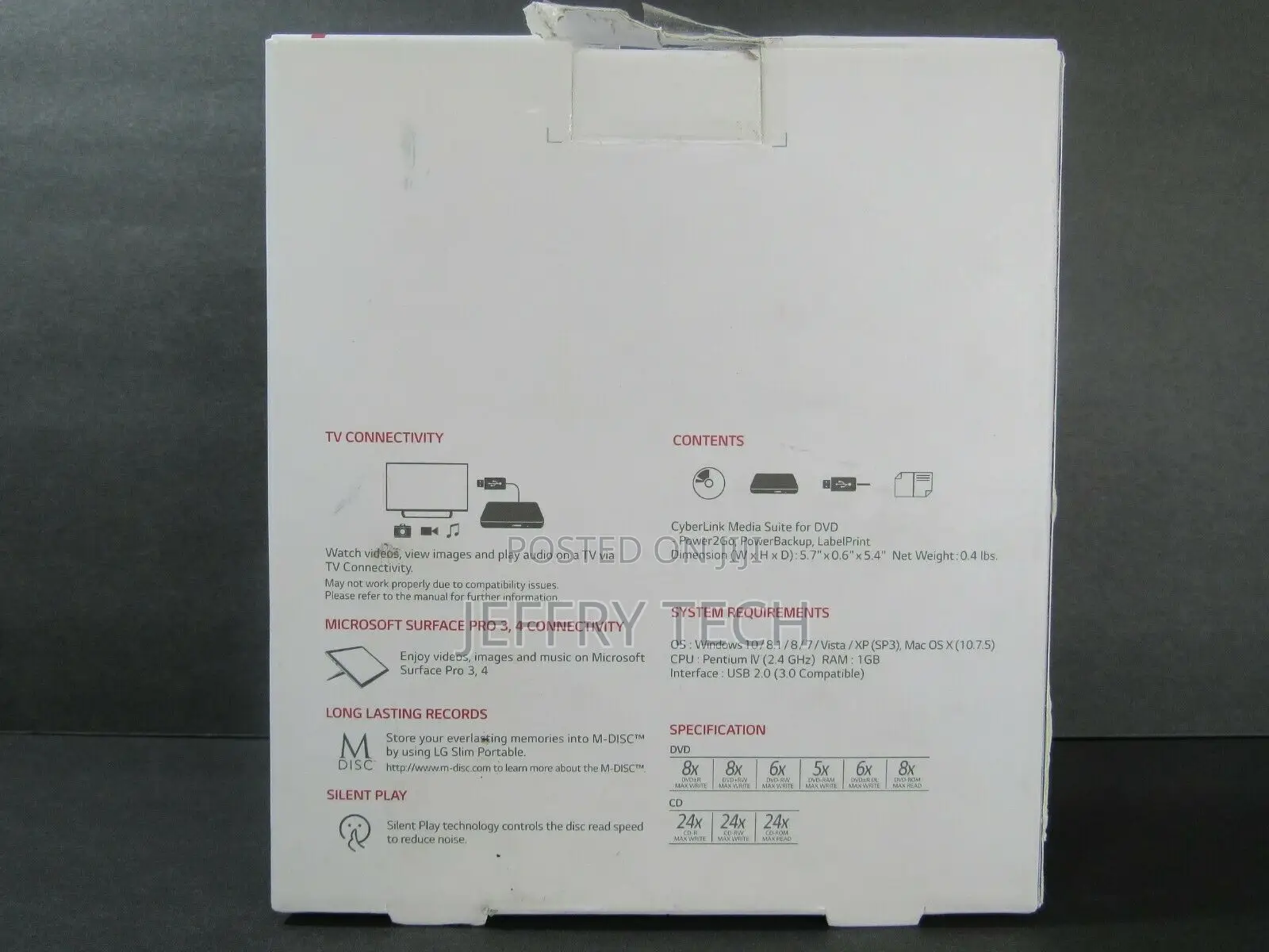 LG Ultra Slim Portable DVD Writer Mac Windows Compatible S