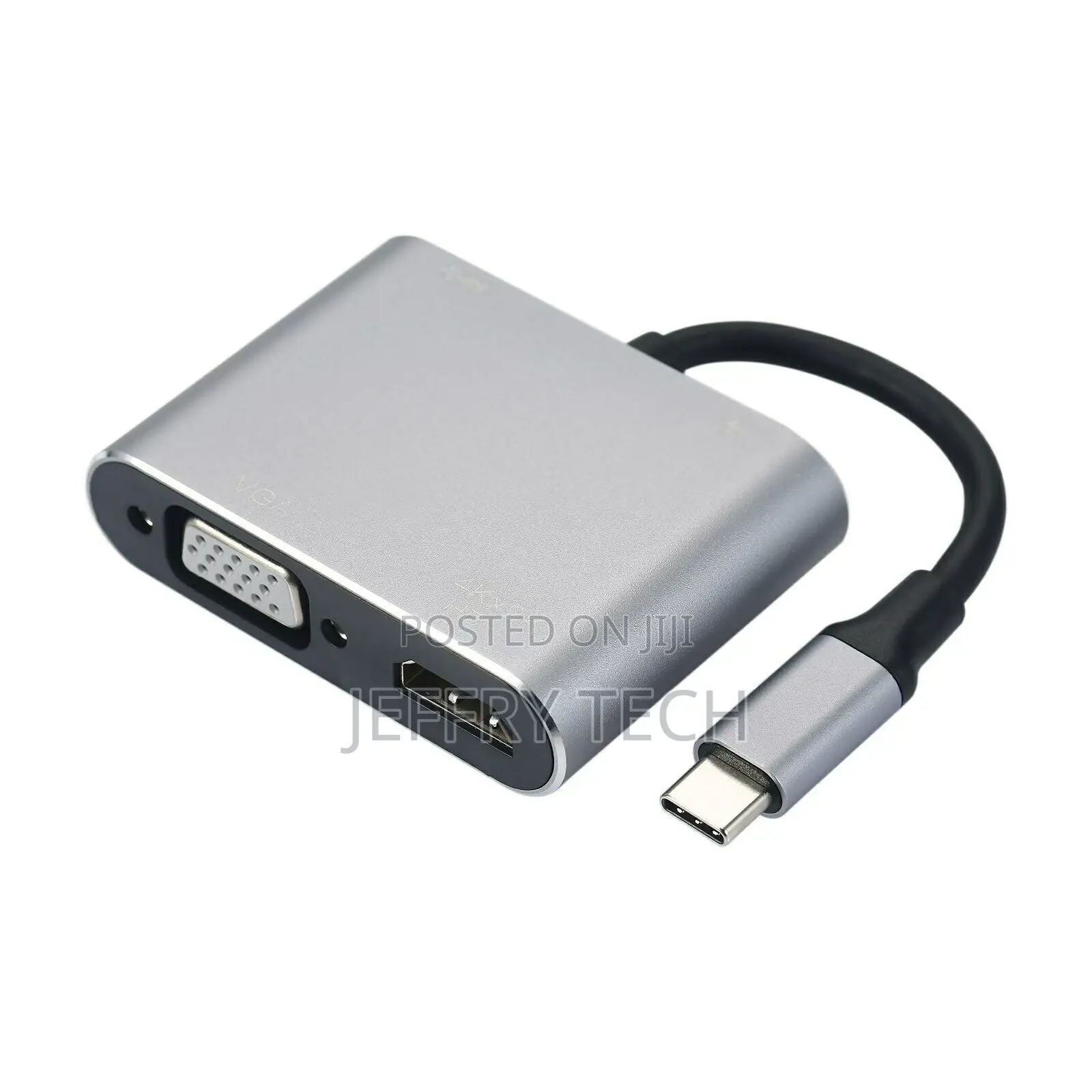 4-In-1 Hub Type-C to HD VGA Adapter USB Type-C Multiport Con