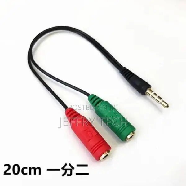 Audio Splitter Jack Plug Male to Aux Female Microphone Conve