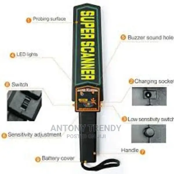 Enterprise Hand Held Metal Detector Super Scanner With Beep