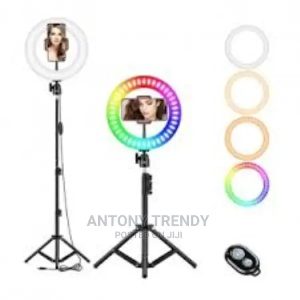 Courful 13 Inch RGB Ring Light 7 Colors With Mini