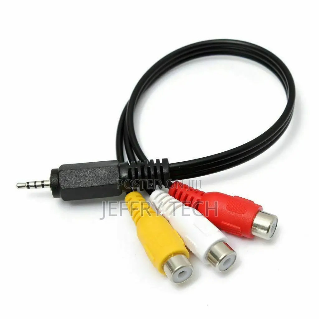 3.5mm AUX Male to 3RCA Female Cable Composite Stereo Audio A