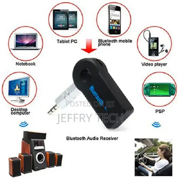 Wireless Bluetooth 3.5mm AUX Audio Music Receiver Stereo Spe