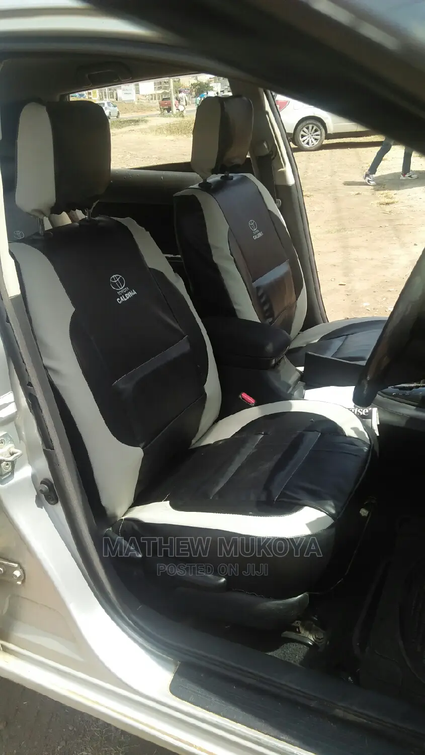 Interior Black and Silver Car Seat Covers