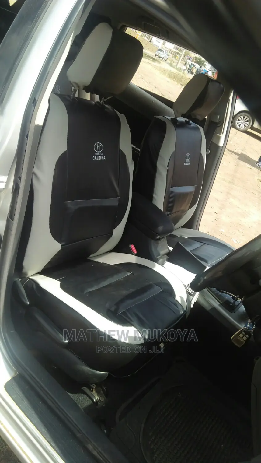 Interior Black and Silver Car Seat Covers