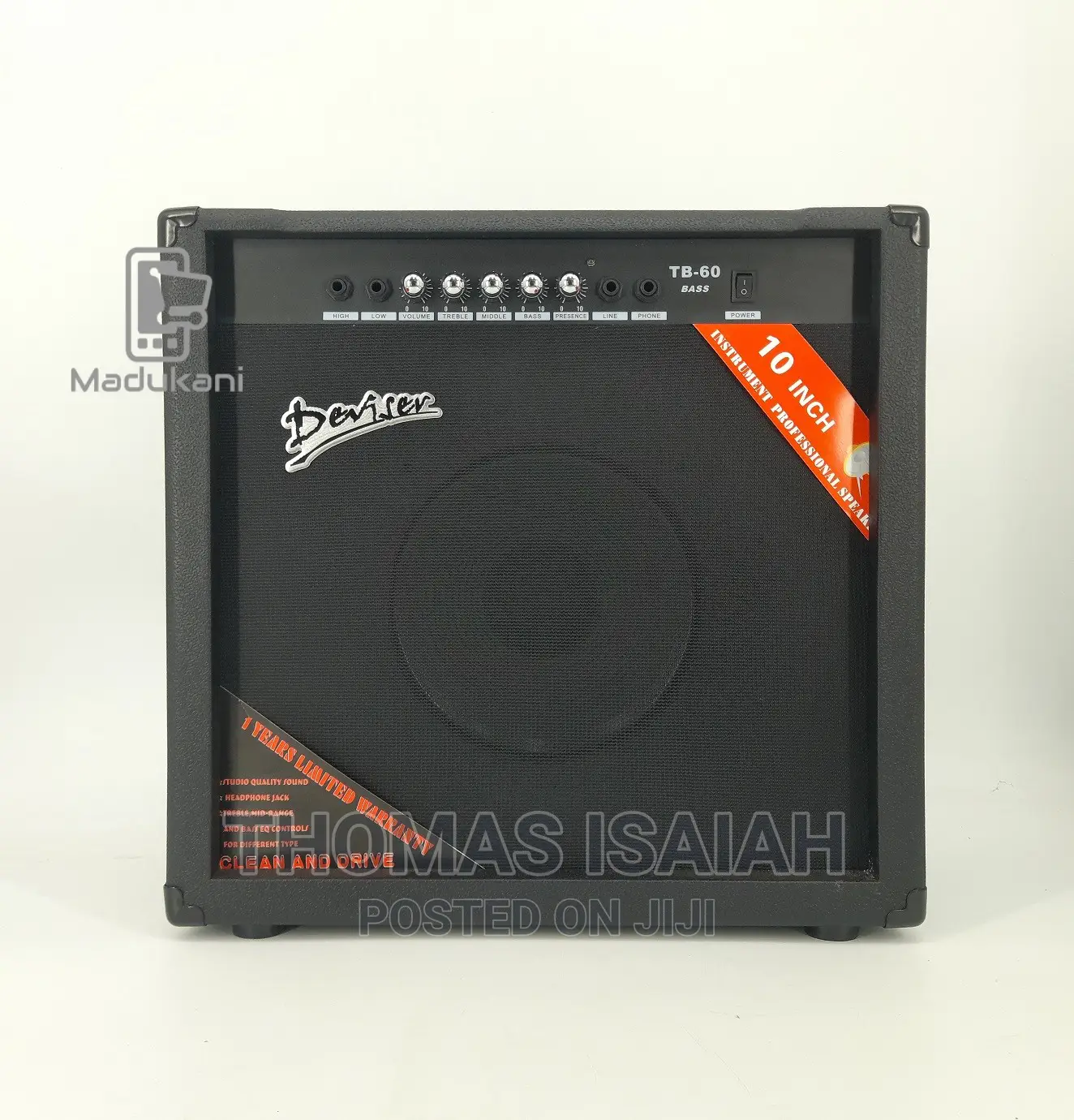 Deviser Tb-60 Bass 60w 10-Inch Bass Guitar Amplifier Combo