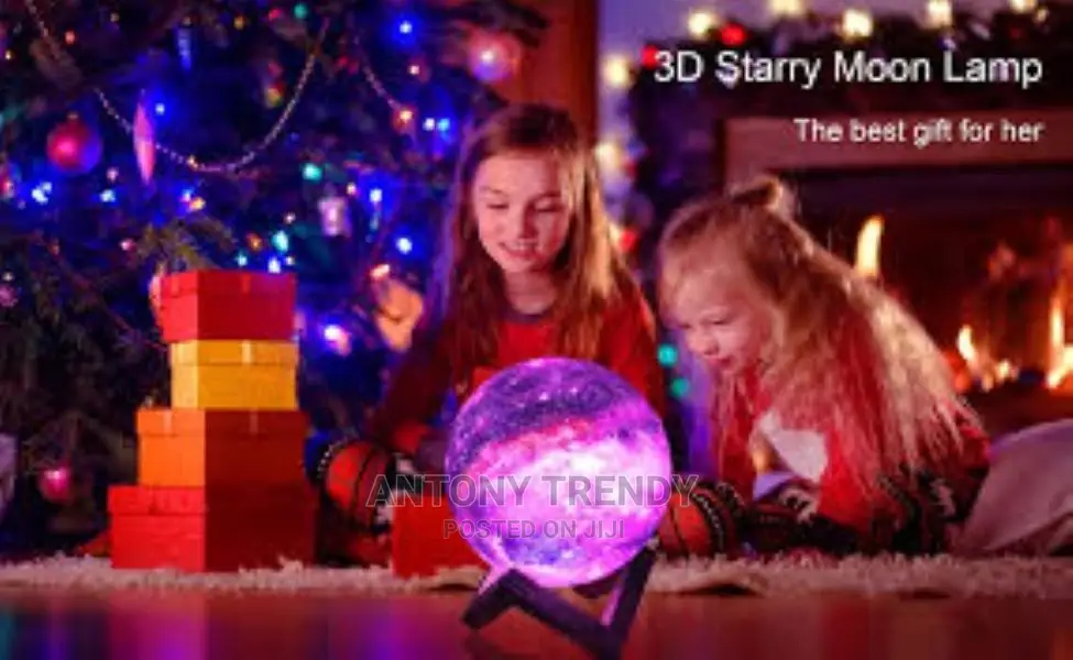 Moon Lamp 3D - Galaxy Painted