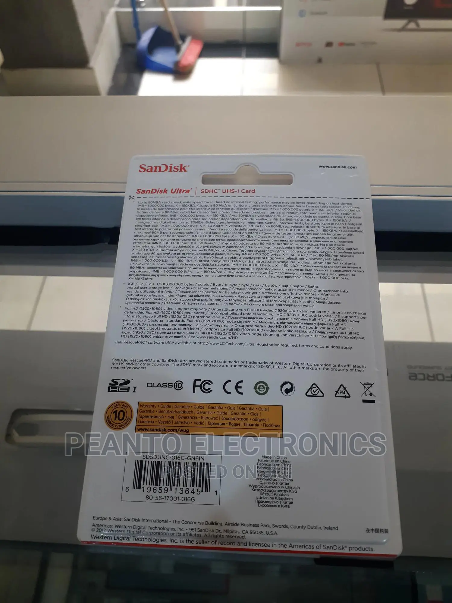 Sandisk Sd Card Ultra 16gb Class 10