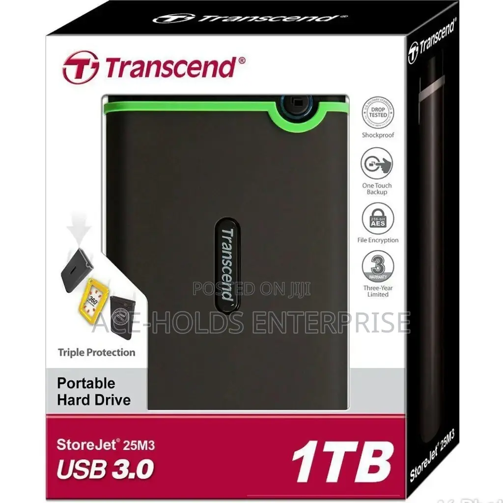 Trascend 1 Tb Portable Hand Drive