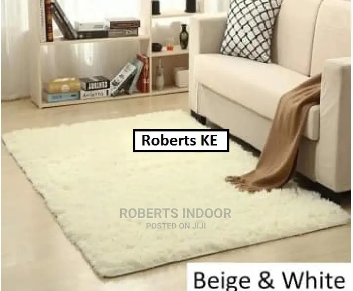 Off White Soft Fluffy Carpet