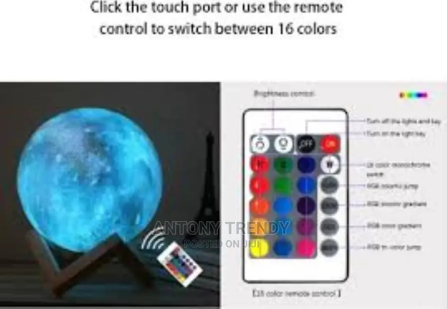16 Colors 3D Galaxy Star Moon Light With Stand, Remote, Touc