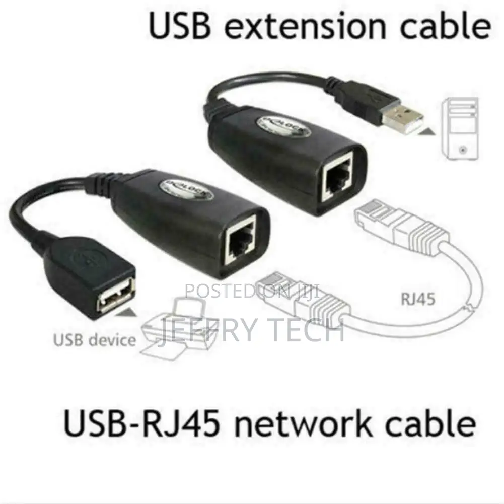 USB Extension Ethernet RJ45 Cable LAN Adapter Extender Over