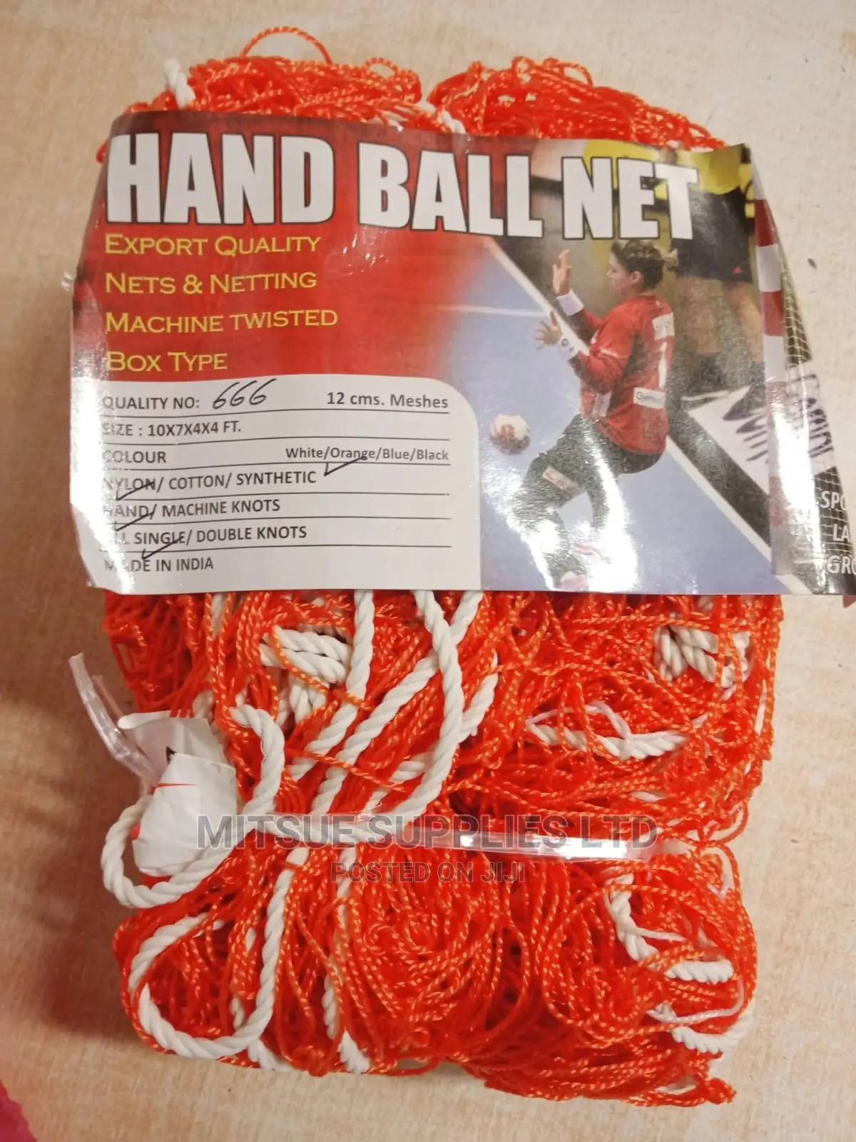 A Pair Of Hand Ball Goal Net10 X 7x4x4 Ft- 2mm