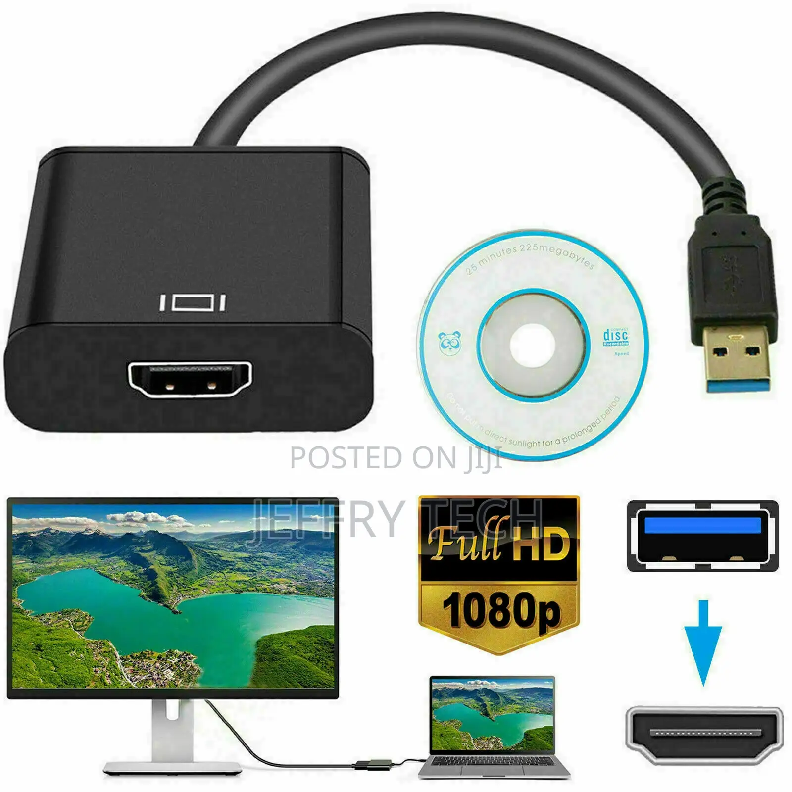 USB 3.0 to HD 1080P HDMI Video Cable Adapter Converter for P