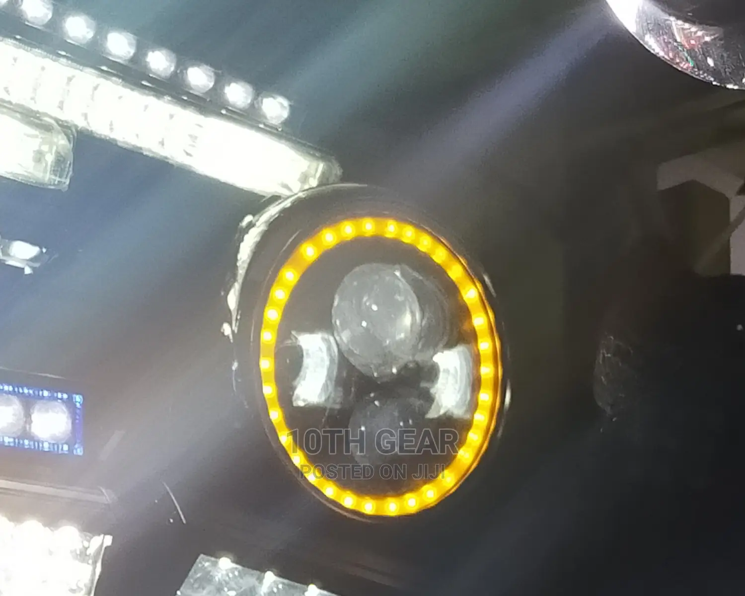 Car Headlight Round 7 Inch LED Beam Angel Ring