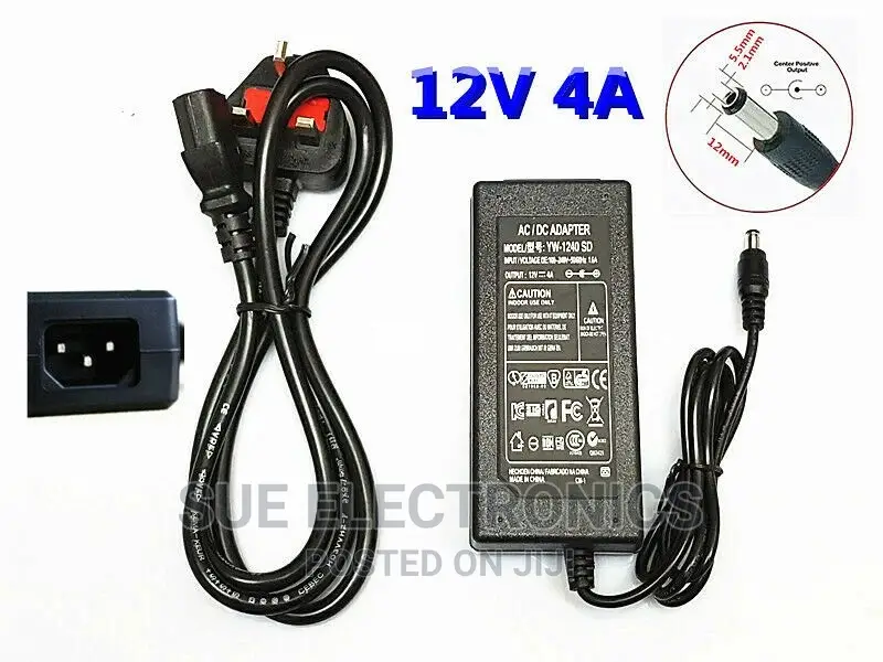 12 Volt 4 Amp AC Adapter Charger Power Supply