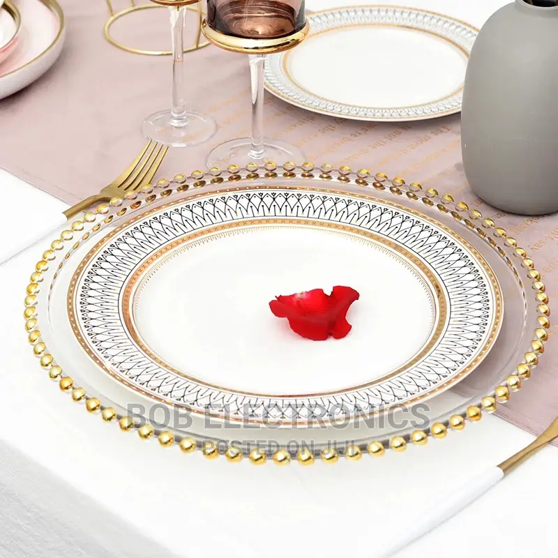 Decorative Dining Charger Gold Plates