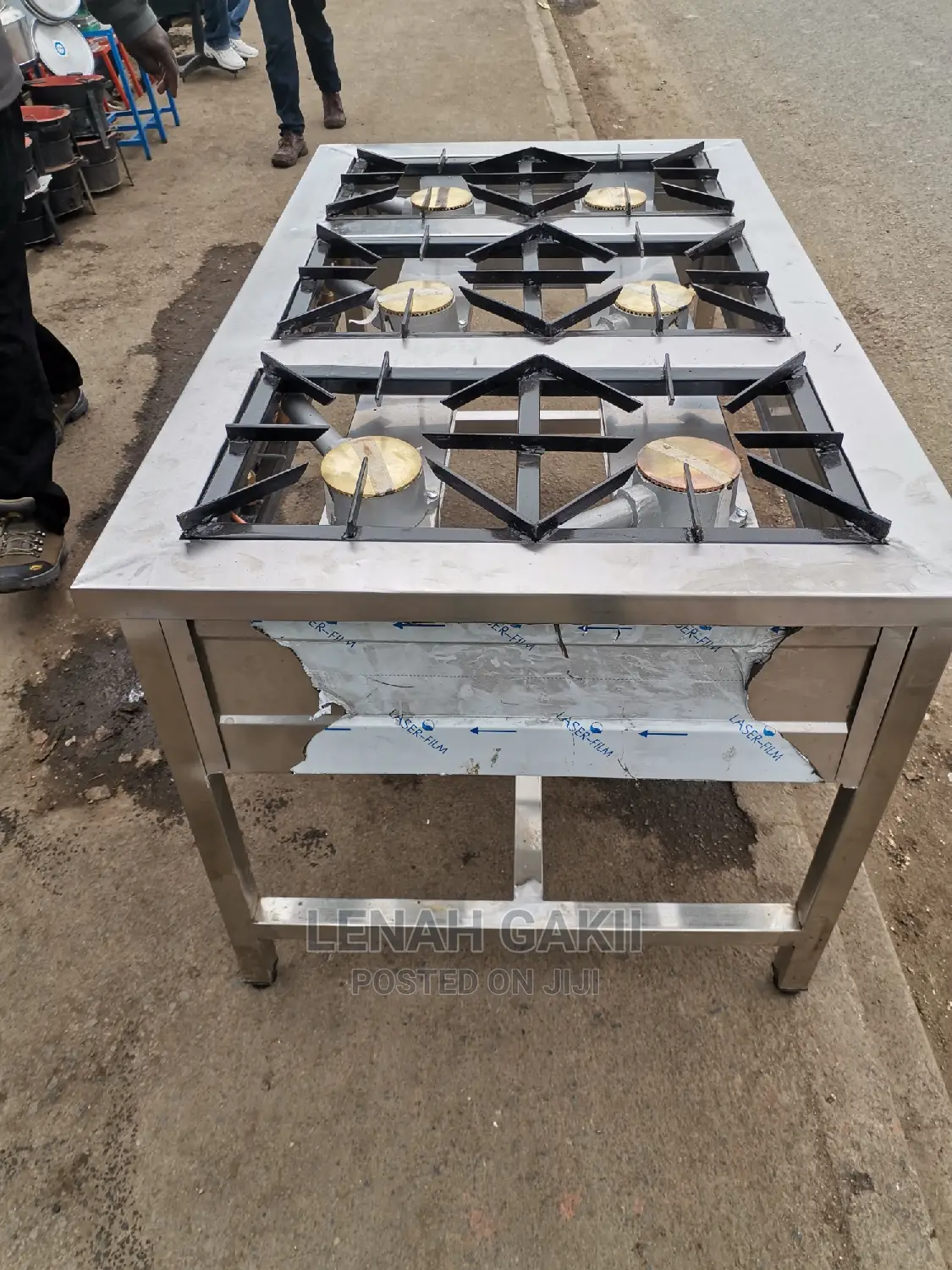 Stainless Steel 6 Burner Commercial Gas Cooker