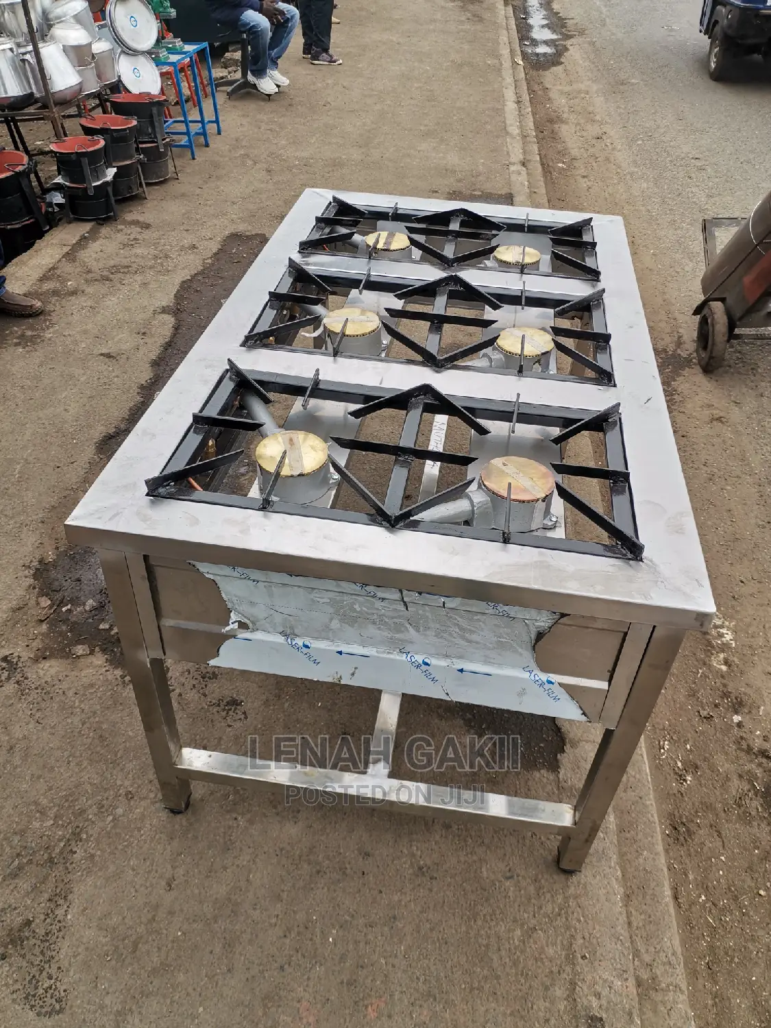 Stainless Steel 6 Burner Commercial Gas Cooker