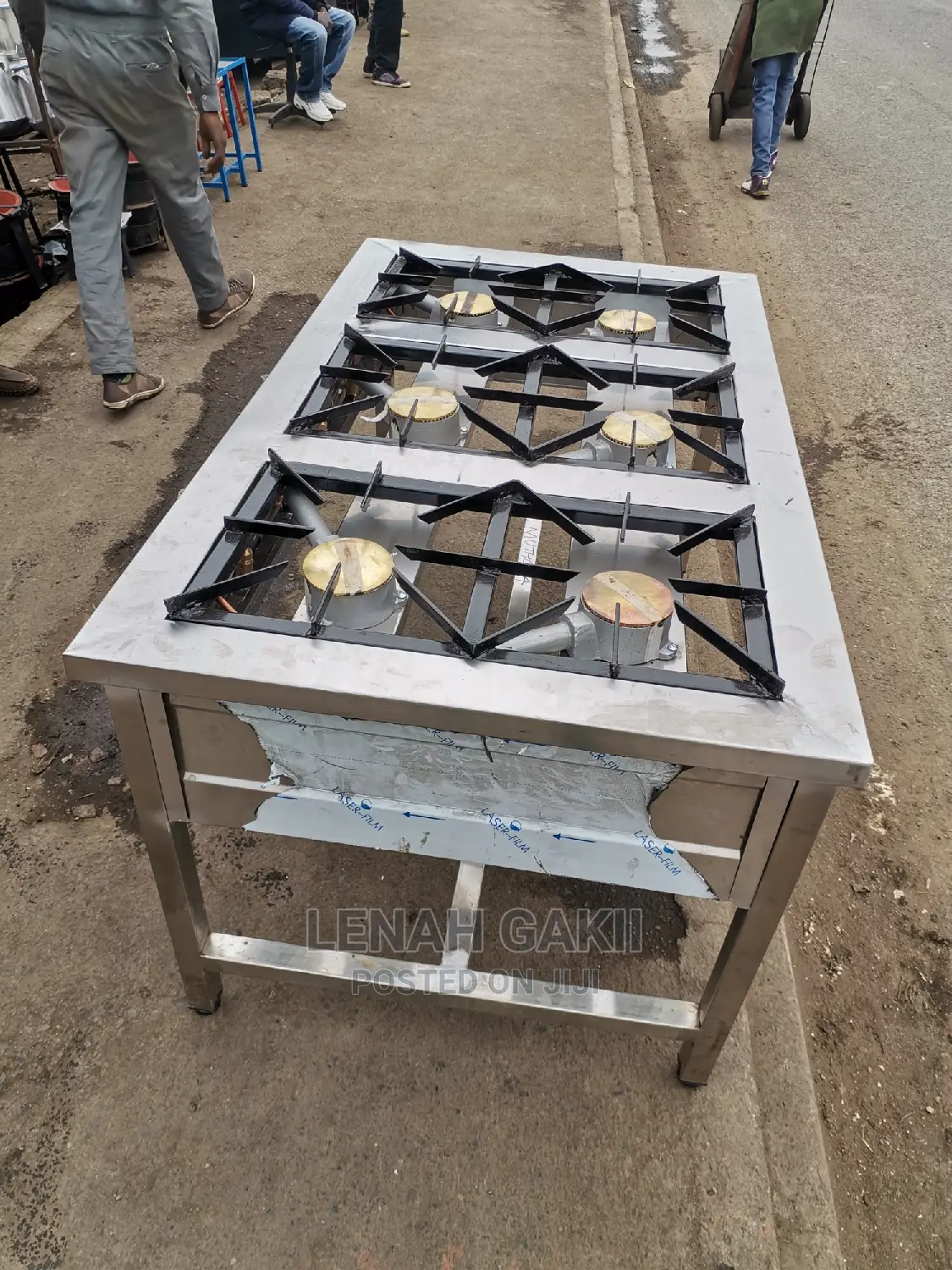 Stainless Steel 6 Burner Commercial Gas Cooker