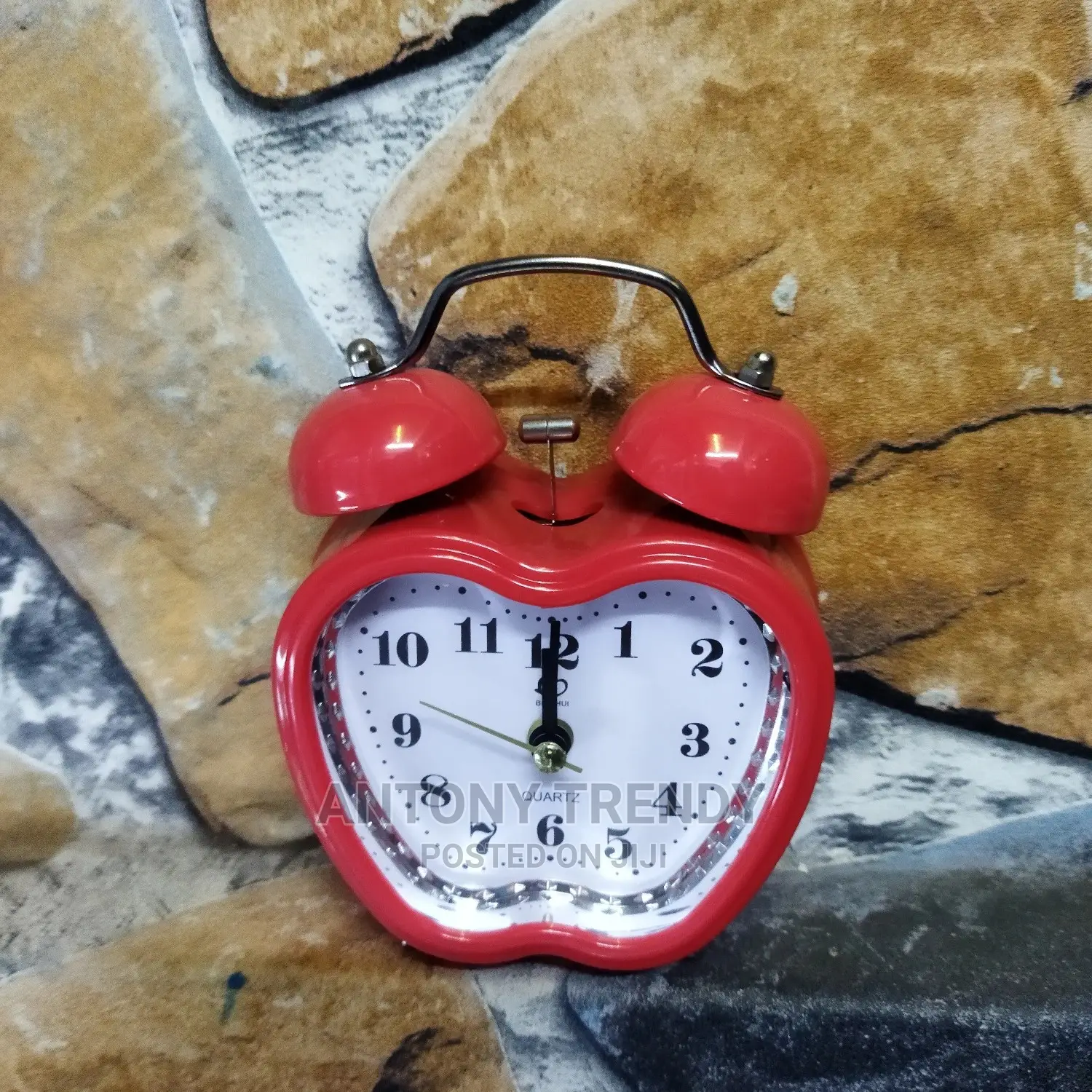 Vintage Alarm Clock Red in Color