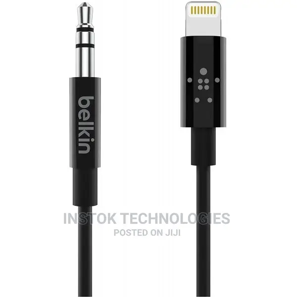 Belkin 3.5mm Audio Cable With Lightning Connector, Black