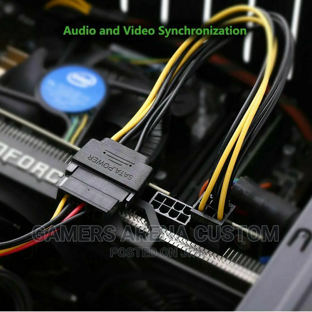 15pin Sata Power to 6pin Pci-E Pci Express Adapter Cable