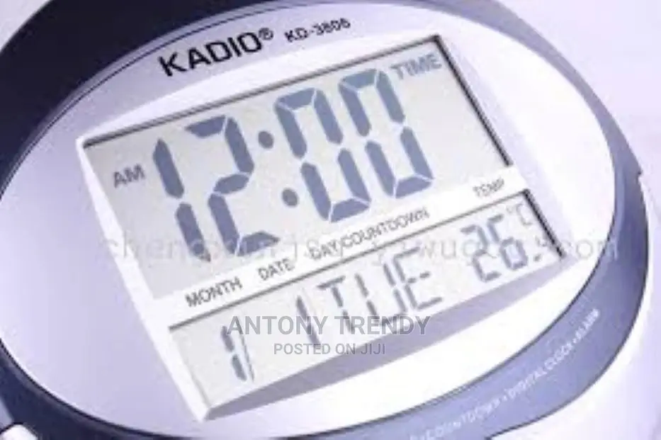 Kadio 3806N Digital Wall and Table Clock With Day Date Tempe