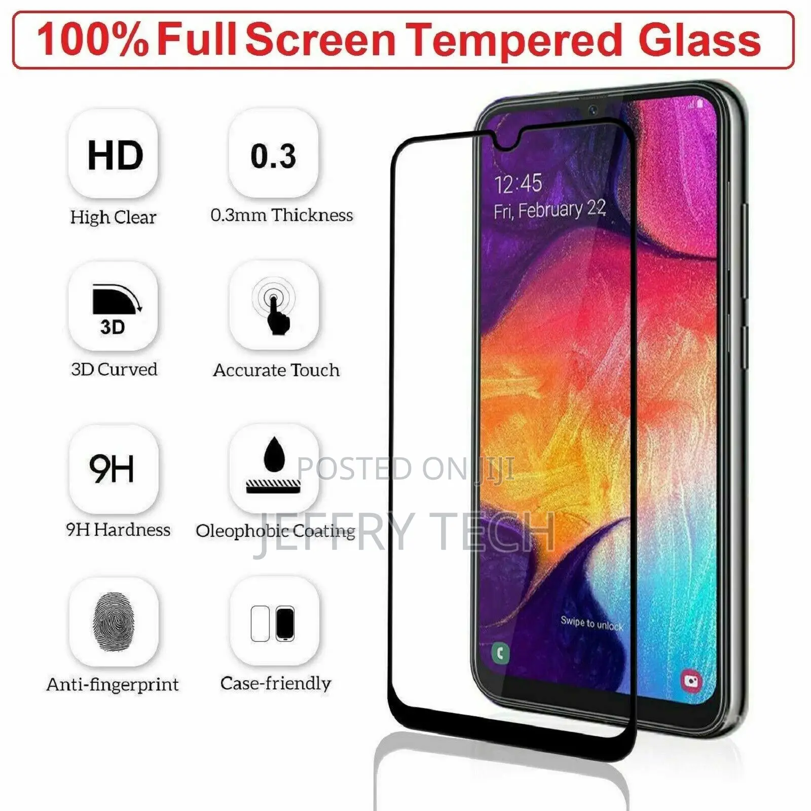 Samsung Galaxy A20E Case Cover + Tempered Glass Screen Prote