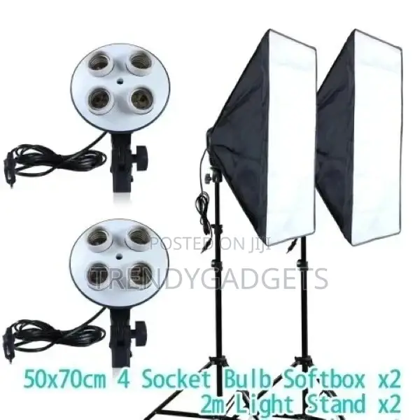 Photography 50x70cm Softbox Lighting Kits Professional Light