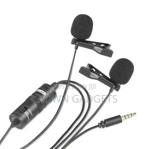 Omni-Directional Dual BOYA BY-M1DM Lavalier Microphone