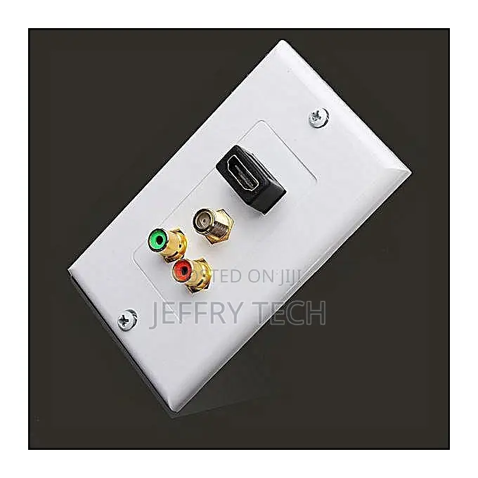 Wall HDMI + TV + 2 RCA Connector AV Socket Panel/Wall Plate