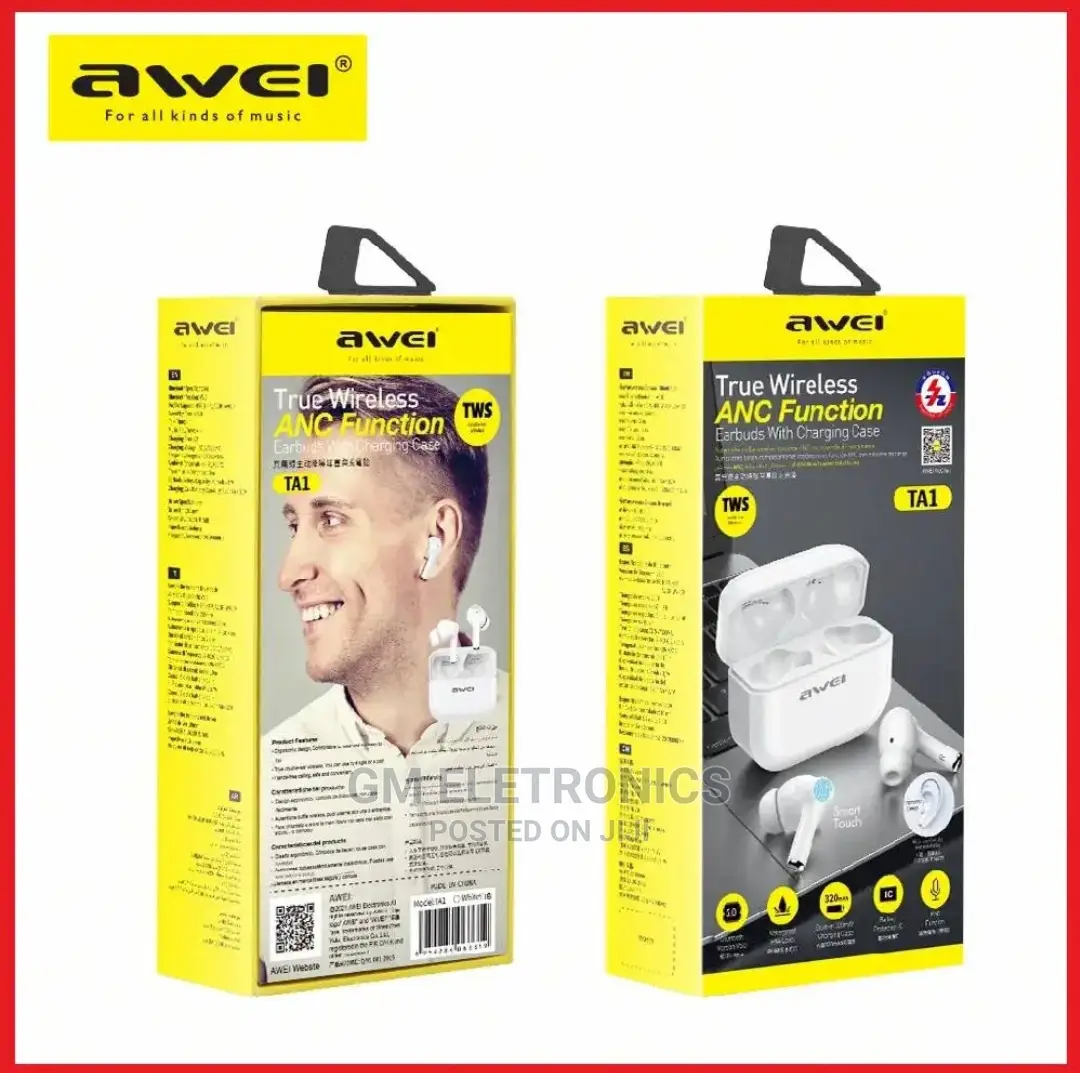 Awei TA1 TWS Wireless ANC Earbud Bass Stereo Music With Mic