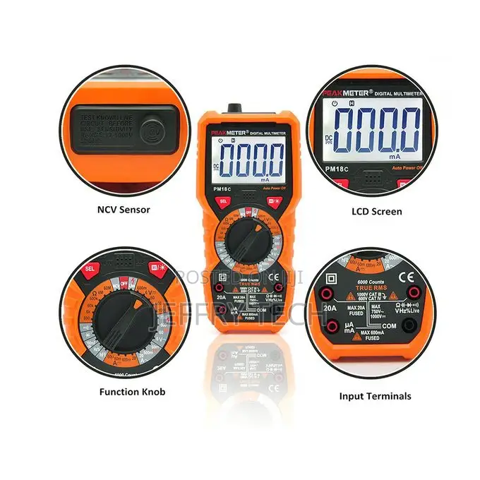 Peakmeter True RMS Digital Multimeter PM18C Meter